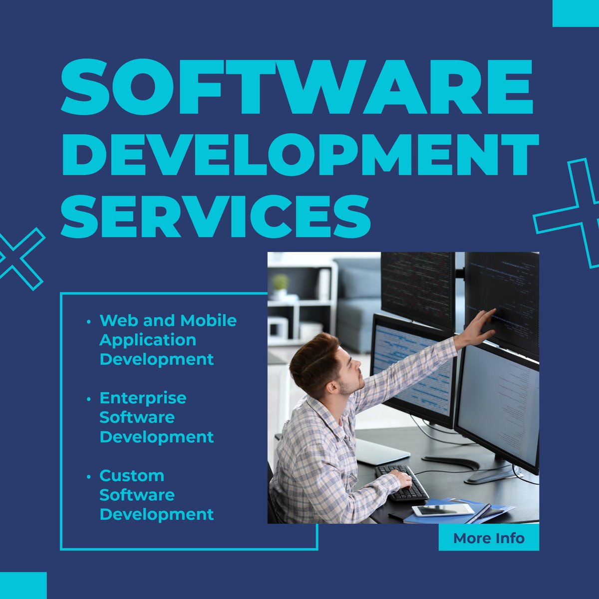 anpwebsolutions's tweet image. Looking for top-tier Software Dev Services? We&apos;re here to help you build the perfect solution.

Our expertise includes:
Web and Mobile Application Development
Enterprise Software Development
Custom Software Development

Click on &quot;More Info&quot; to get started on your next project!