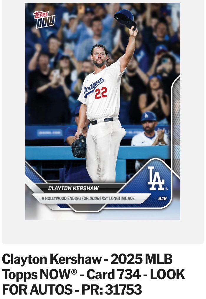 topps now クライトン•カーショー投手 Opening Day 5枚限定 topps now クライトン•カーショー投手 Opening Day 5枚限定