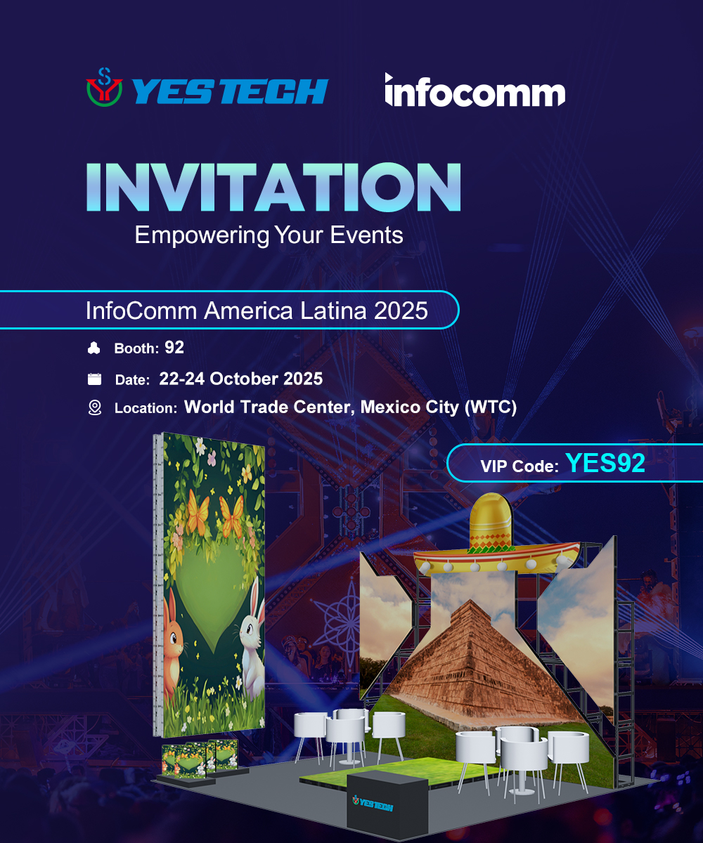 YESTECH_LED's tweet image. 🇲🇽✨ YES TECH is heading to InfoComm America Latina 2025!

📅 October 22–24, 2025
📍 World Trade Center, Mexico City (WTC)
🎪 Booth 92

Join us and experience how YES TECH LED solutions illuminate every event with innovation, clarity, and impact. 

#YESTECH #InfoCommLatinAmerica
