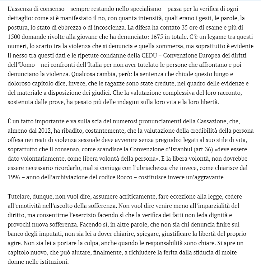 Grillo jr condannato, svolta per le donne. 

da un articolo di <a href="/FabriziaGiulian/">Fabrizia Giuliani</a> - La Stampa 

#CiroGrillo