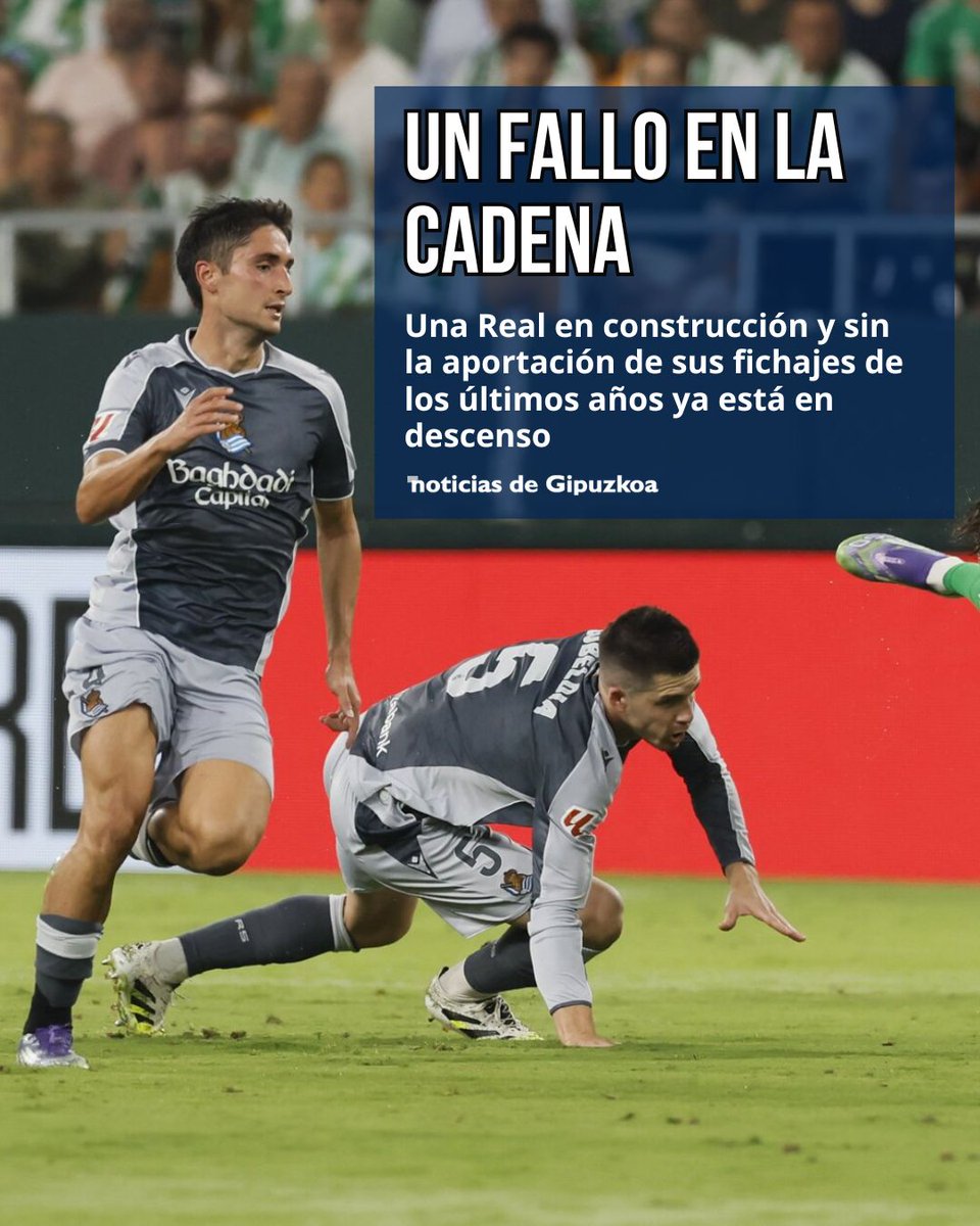 🔵⚪ Un fallo en la cadena: una #RealSociedad en construcción y sin la aportación de sus fichajes de los últimos años ya está en descenso

✍️ Por <a href="/MikRec/">Mikel Recalde</a> 

👉noticiasdegipuzkoa.eus/reala/2025/09/…