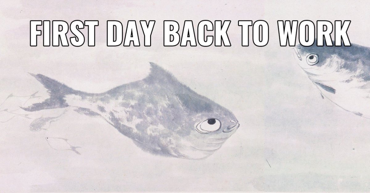 ShanghaiMuseum's tweet photo. First day back to work after the National Day holiday belike:
Nothing illustrates the feeling better than the rolling eyes of the fish under Qing dynasty artist Zhu Da’s brushstrokes.
#MusEmoji
清 朱耷 鱼鸭图卷 https://t.co/Cn7t7w4zYB