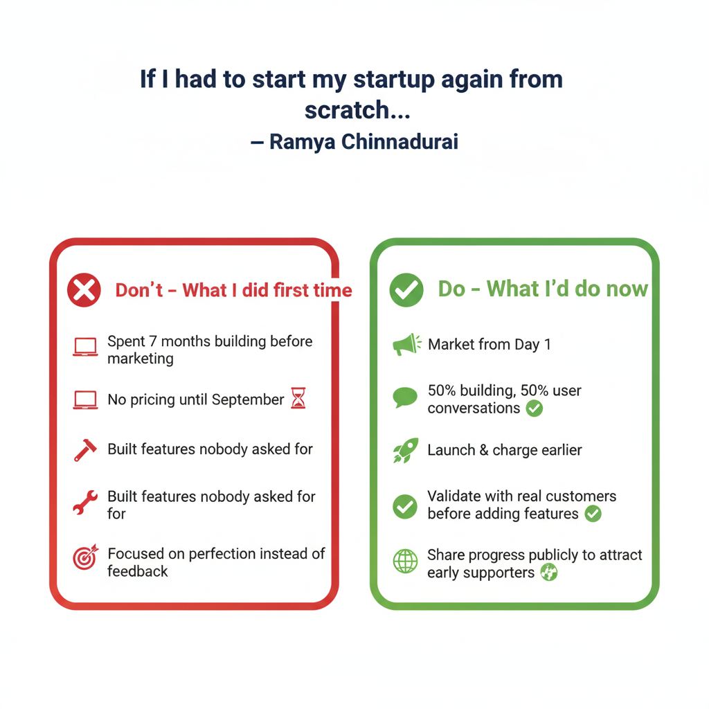 code_rams's tweet image. If I had to start my startup again from scratch…
I wouldn’t spend 7 months heads down building.
I’d market from day 1.
When we launched our first product in Feb 2022 → we didn’t add pricing until September.
That delay cost us 7 months of real learning.
Once we started…