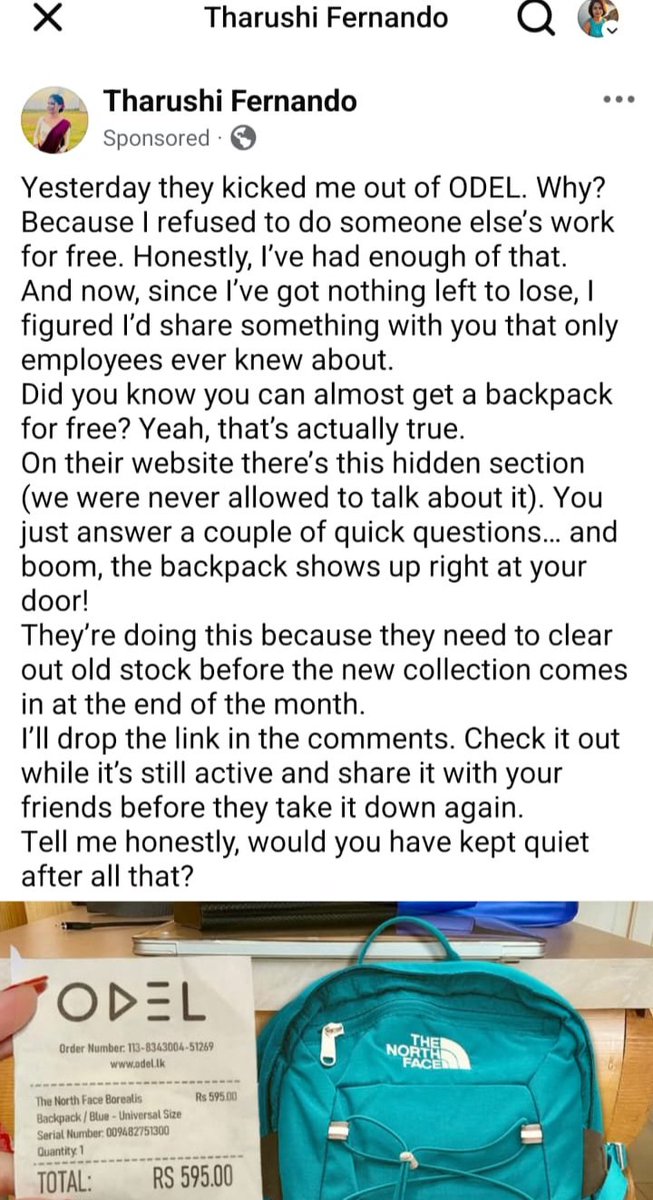 r_evarts's tweet photo. Our scammers have got very smart. Next level. And now these scammers are even running sponsored posts that look like an ordinary post on your Facebook news feed. https://t.co/kMsamg9Zfh