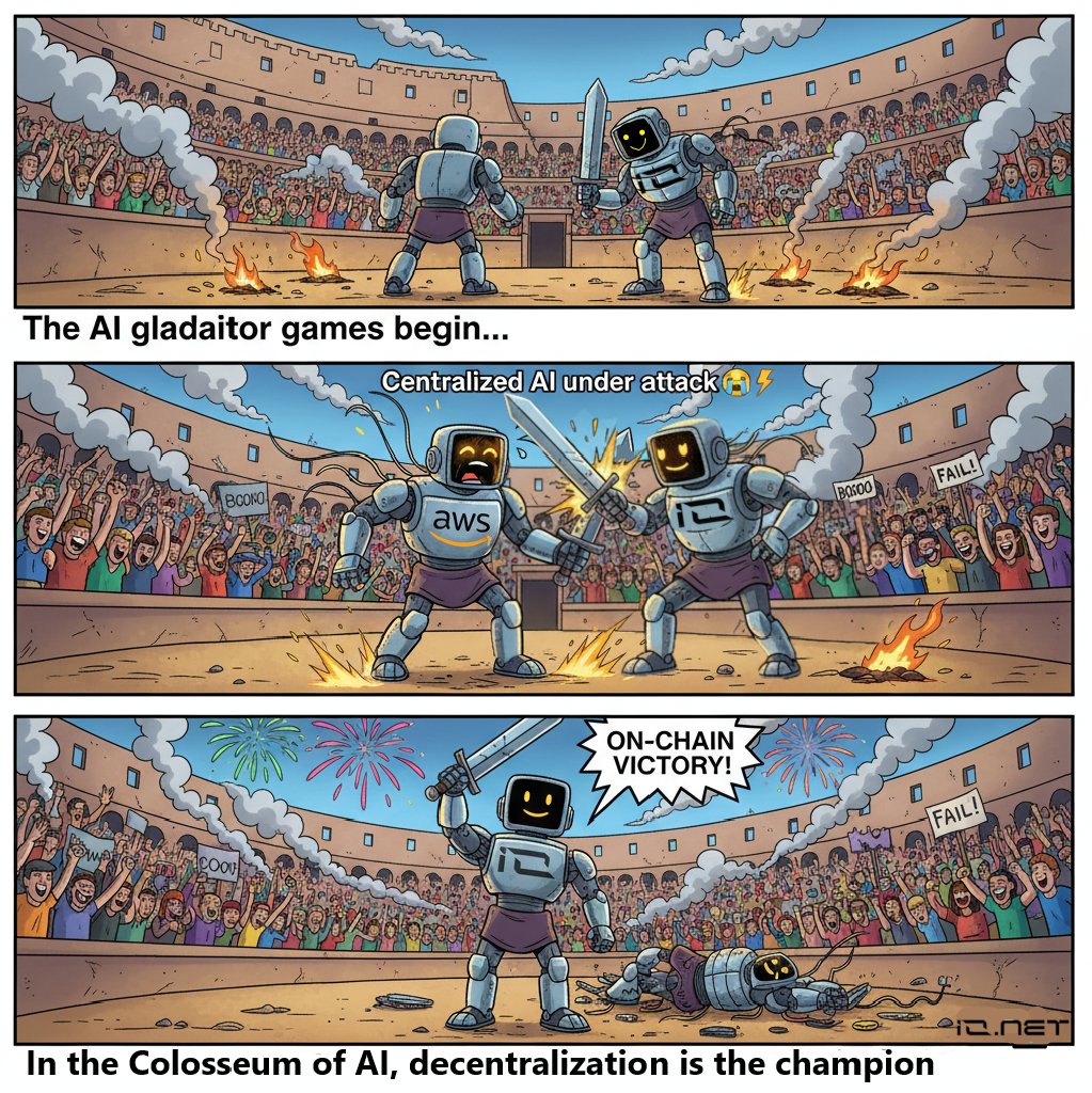 offchainIO's tweet image. Centralized AI? Bro couldn’t even survive round 1 💀⚔️

In the Colosseum of AI, Decentralization is the champion🔥⚔️🚀

#IO #IONET #IOIntelligence #IOItalia
@ionet @ionet_italia