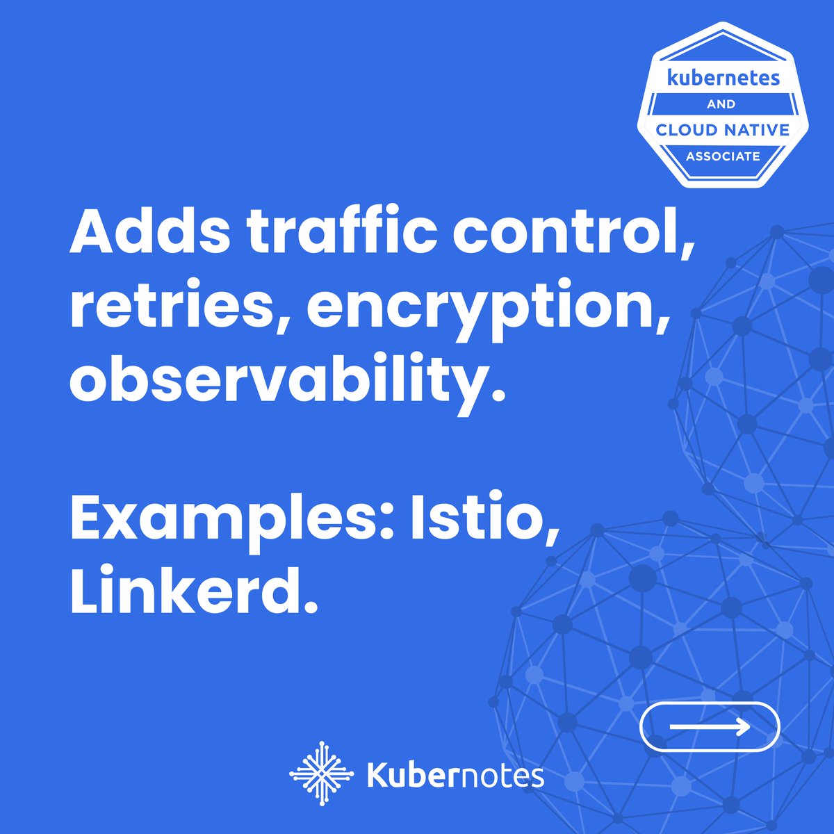 Kubernotes_'s tweet image. 🌍 OFFICIAL WEBSITE: kubernotes.org

Service Mesh = the traffic cop 🚦 for microservices.
It improves reliability, observability, and traffic control between pods.

#KCNA #ServiceMesh #Kubernetes #CloudNative #Istio #DevOpsCommunity