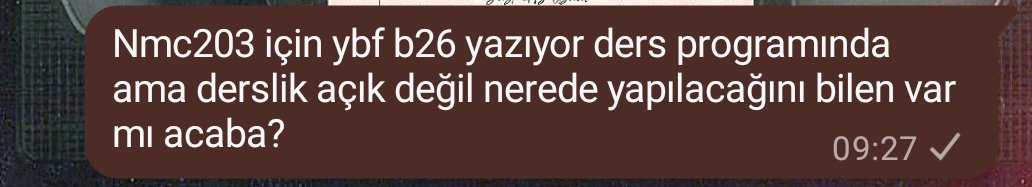 Bu donem derse girer miyiz