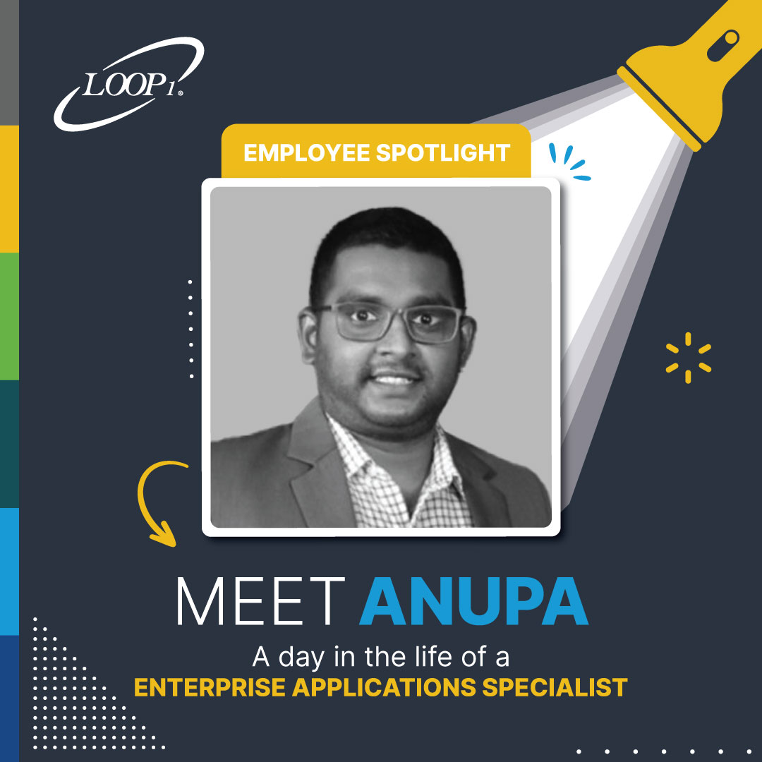 Loop1Global's tweet image. Meet Anupa, our Enterprise Applications Specialist at Loop1!
He spends his day in standups, project meetings, and cross-team collaboration.
 
#FunFact: He wraps up most days with casual chats with his team to reflect, laugh, and celebrate small wins. 
 
#EmployeeSpotlight #loop1