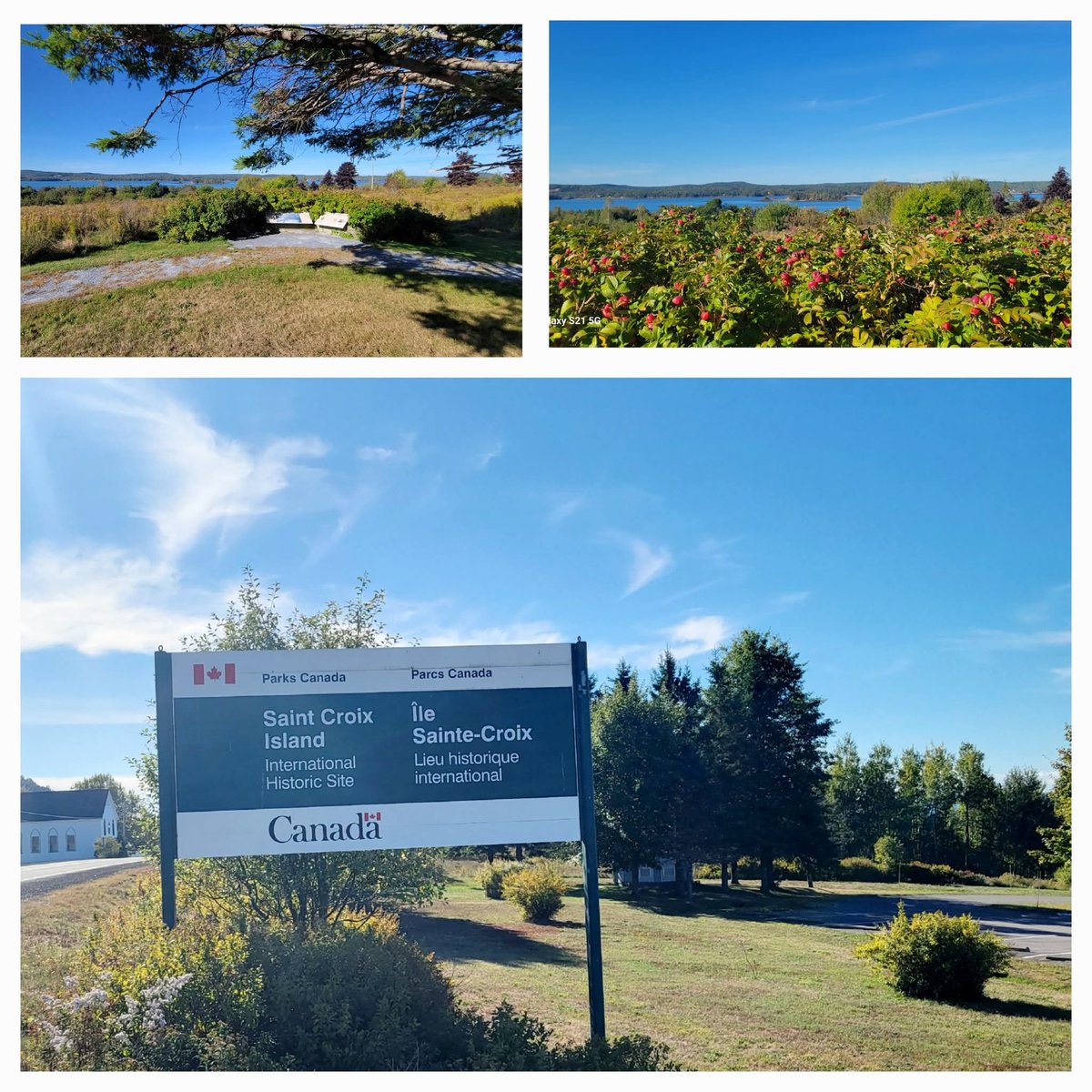 Stopped at St. Croix Island International Historic Site to learn about  first attempt at French settlement in Acadia in 1604  on St. Croix Island. After a difficult winter,  colonists moved to Port Royal in summer of 1605 led by Pierre Dugua, Sieur de Monts, and Samuel Champlain.