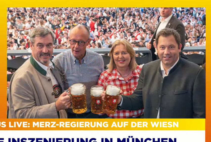 3 Bier für 4.

Da soll noch einer sagen, dass die Regierung nicht spart.

#Wiesn #Merz #Soeder #Soedertrinkt #Klingbeil #CSU #CDU #SPD #Bas