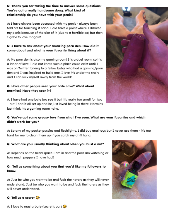 goonsmokers's tweet photo. Guys I got a chance to talk with our Bator of the Day @scottishbator and talk about his bate den, what normies think of it and his non-stop jerkin of his gherkin. Read a little below and check out his coolass bate cave - what does yours look like? Congrats on 20k followers buddy! https://t.co/nSY8kXYzpI