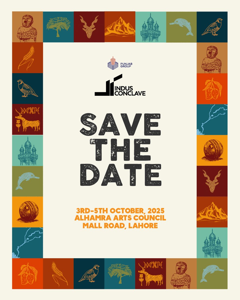 Announcing the 2025 Edition of the Indus Conclave. Join us from 3rd to 5th October at Alhamra Arts Centre, Mall Road as we get ready to welcome thinkers, artists, academics, writers and changemakers from across the Global South and beyond.