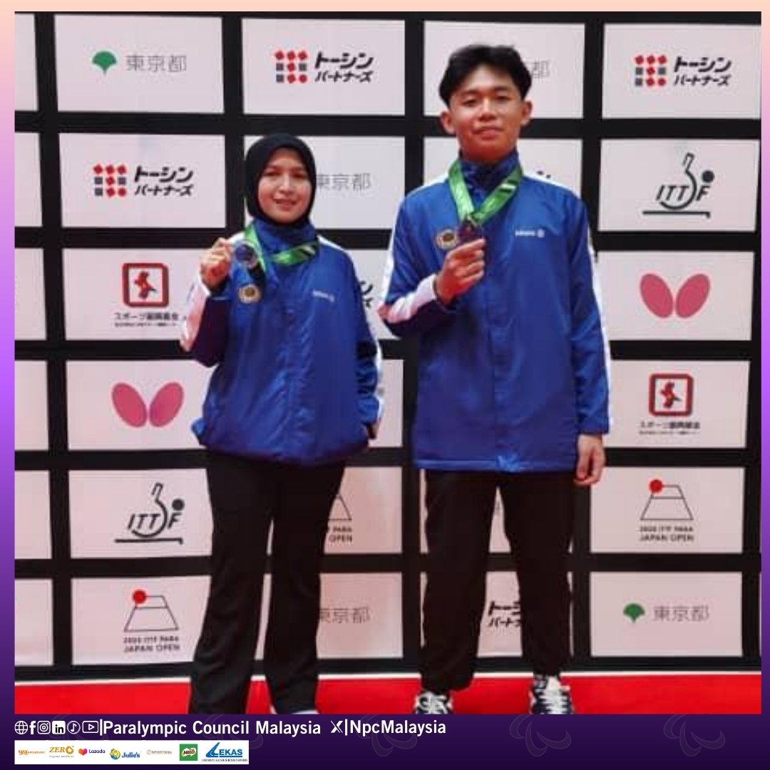 NpcMalaysia's tweet image. Bronze Medal Win! 

#PCM #ParaTableTennis #RoadToAYPG #AYPG2025
