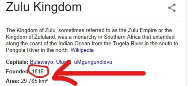 &gt;1652: Jan van Riebeeck arrived in #SouthAfrica
&gt;1816: Zulu settle in South Africa
&gt;2025: I get called a "land thief"