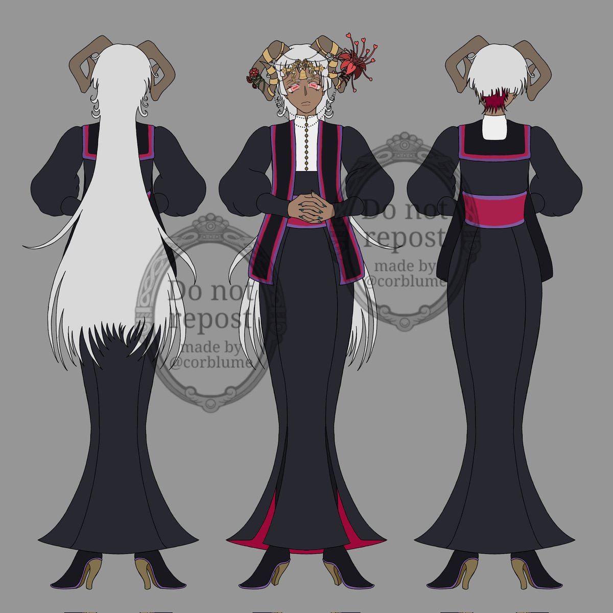 corblume's tweet image. 🩸 — Sangue main ref sheet. [fixed]