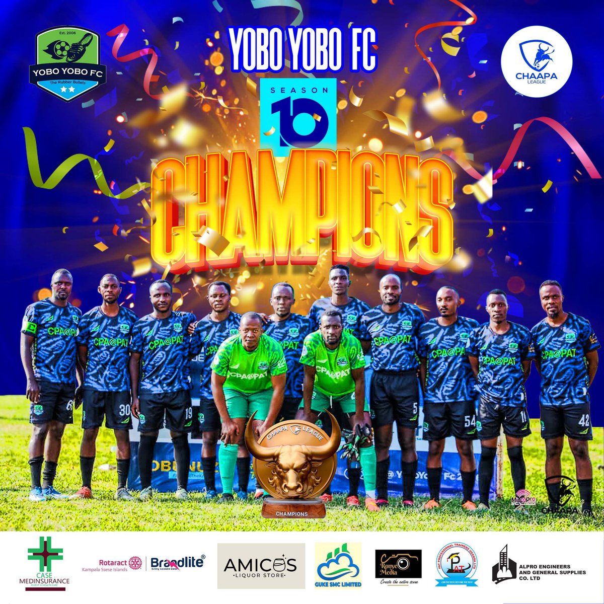 Chaapa League Champions.
<a href="/ChaapaLeague/">Chaapa League</a> <a href="/PAT_CPAUganda/">PAT Professional Trainers Uganda LTD</a> @ Ronye Media <a href="/brand_lite/">BrandLite Limited</a>
<a href="/MivoProShots/">MivoPro Shots (Corperate / Sports/ Weddings)</a> <a href="/Thomas_Tayebwa/">Thomas Tayebwa</a> <a href="/GUKELimited/">GUKE SMC Limited</a>