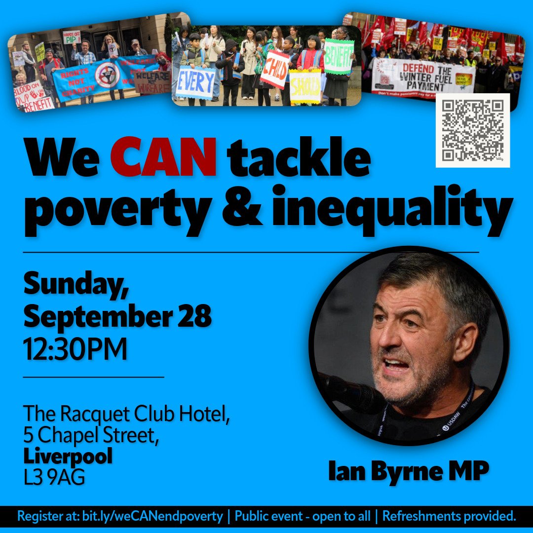 Both as a campaigner and over the last 5 years in Parliament, Liverpool West Derby's <a href="/IanByrneMP/">lan Byrne MP</a> has consistently fought against austerity and for the better future millions need.

He'll be joining this Sunday's public event during party conference: bit.ly/weCANendpoverty