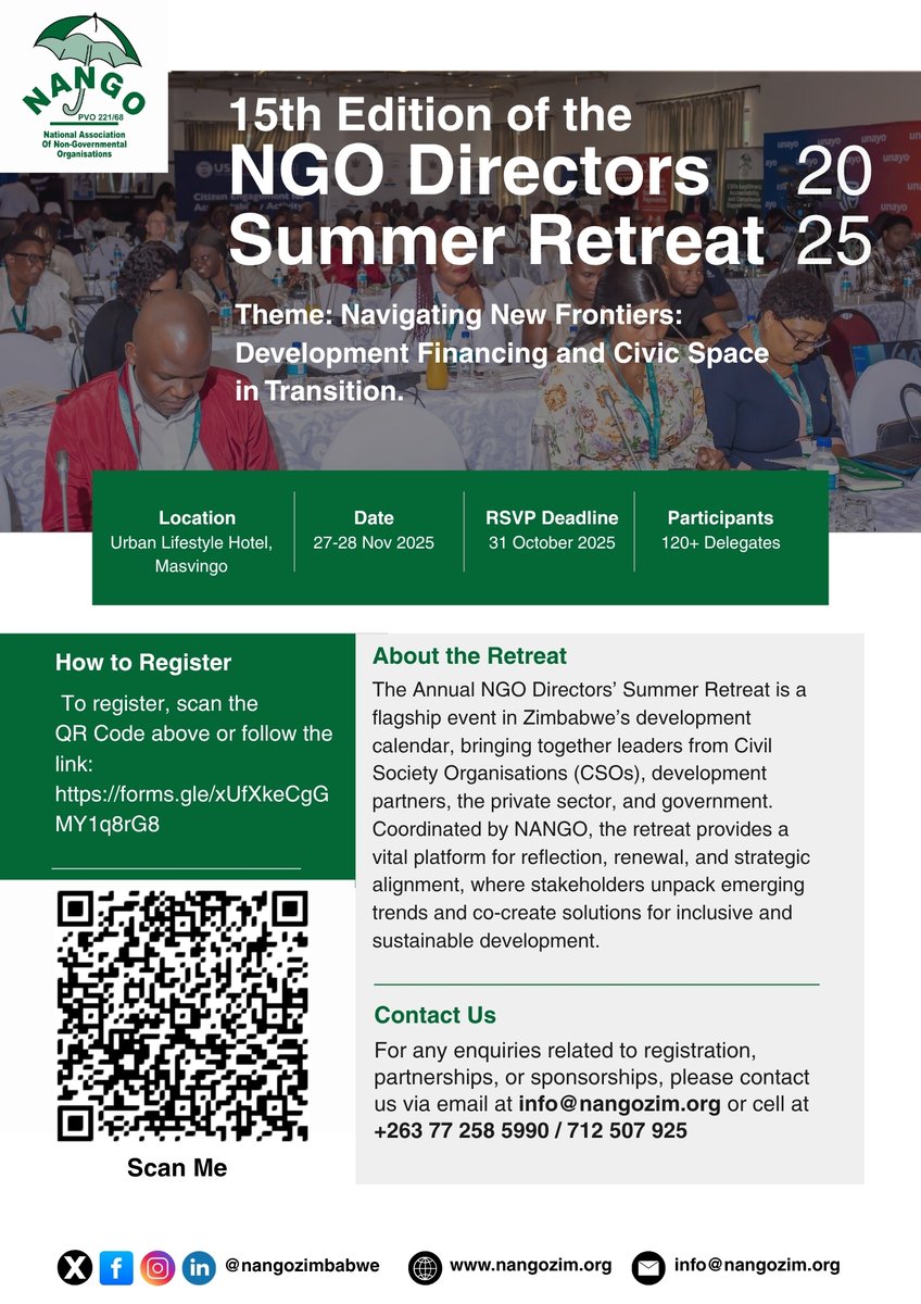 🌍 15th NGO Directors Summer Retreat: Shaping the Future of Civic Space and Development Financing

📅 The countdown is on! From 27–28 November 2025, over 120 civil society leaders, development partners, private sector actors, and policymakers will gather at Urban Lifestyle Hotel,