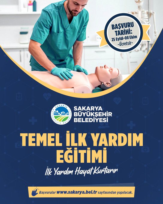 Sakarya Halkına Ücretsiz Temel İlk Yardım Eğitimi