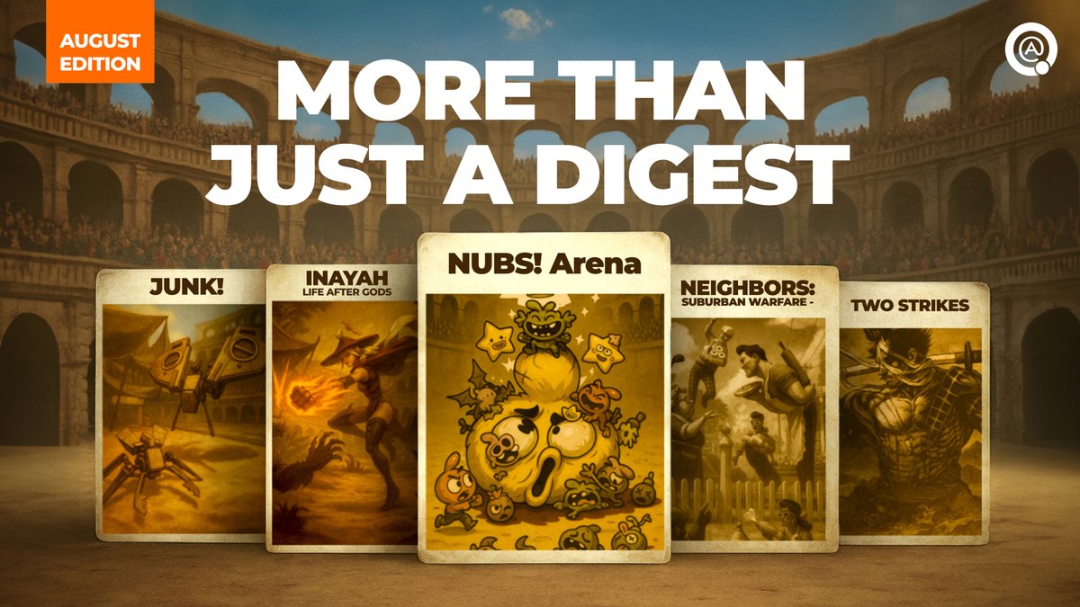 🎮 Ready for the August GameDigest? This time it’s going to be epic and fighting!🥊

Welcome to our Grand Tournament! 

A place where games take the stage, each with its own hero, mechanics, and style 💪.

⚔️ 5 arenas. 5 unique heroes.

Each fight pulls you in with distinct