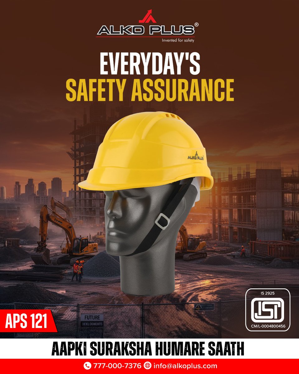 ALKOPLUS's tweet image. Stay safe - stay cool, because Alko Plus 𝐀𝐏𝐒 𝟏𝟐𝟏 Safety Helmet has it all.

𝐆𝐮𝐚𝐫𝐚𝐧𝐭𝐞𝐞𝐝 𝐇𝐞𝐚𝐝 𝐏𝐫𝐨𝐭𝐞𝐜𝐭𝐢𝐨𝐧 𝐛𝐲 𝐀𝐥𝐤𝐨 𝐏𝐥𝐮𝐬!

#AlkoPlus #HeadProtection
#APS121 #SafetyHelmets #AapkiSurakshaHumareSaath