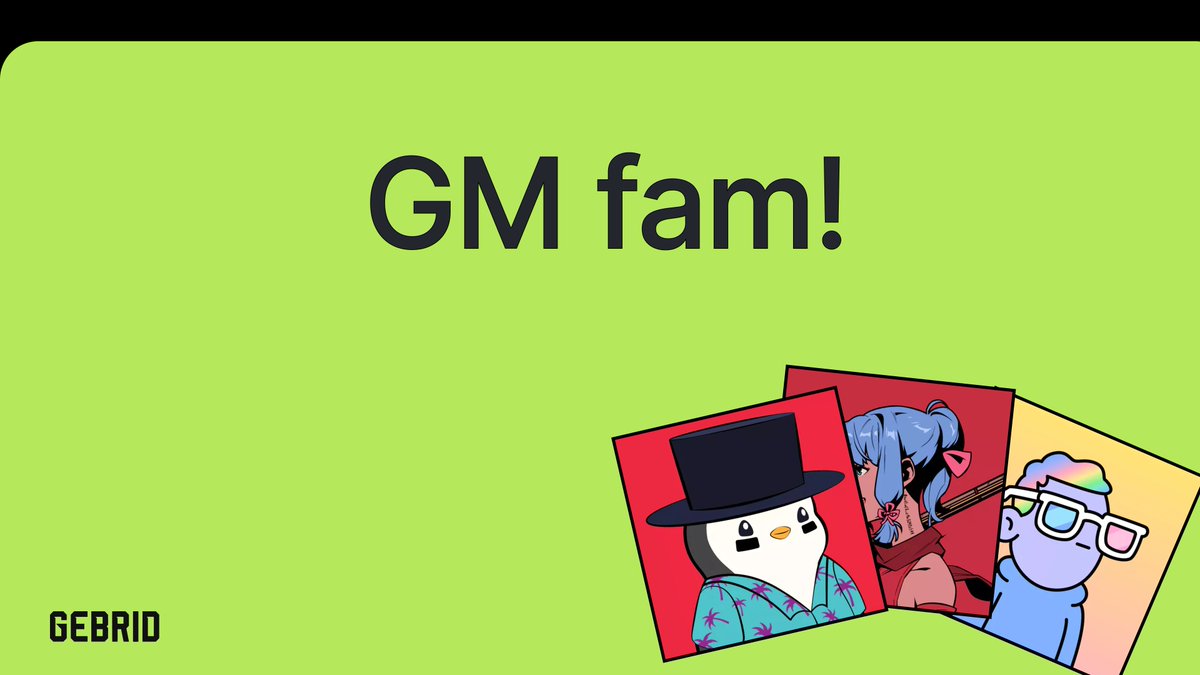 GM believers! Drop your favourite NFT in the comms👇