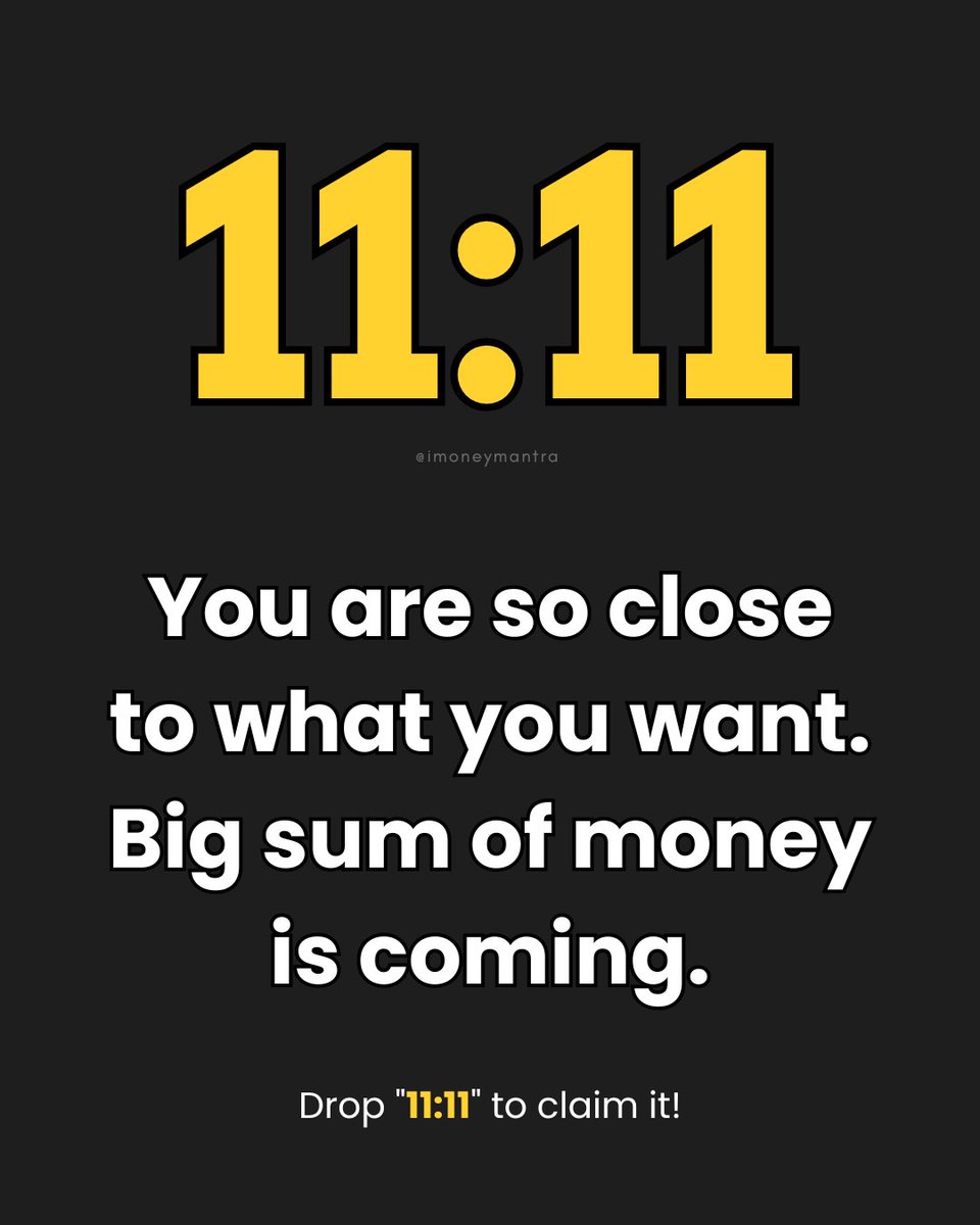 imoneymantra's tweet photo. Drop "11:11" to claim it!!! https://t.co/BpY4GnKdsV