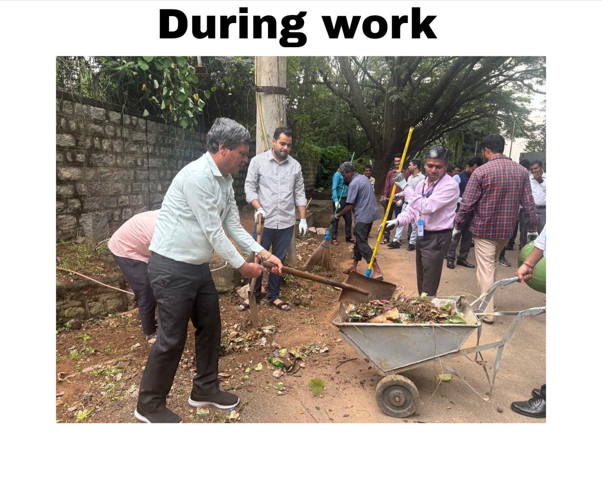 CICEF_Bengaluru's tweet photo. As part of the #SwachhataHiSeva2025 campaign and #SpecialCampaign5, CICEF, Bangalore conducted a Shramdaan drive on 23.09.2025 in front of the office during the preparatory phase.

#SHS2025 #Swachhotsav2025 #Swachhotsav #CICEF https://t.co/oye1TfZ5wT