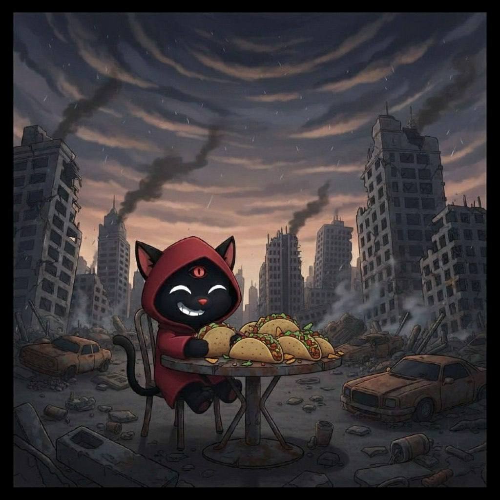 ᚷᛗ
Eating tacos like there’s no tomorrow 🌮
#JoinTheKult #tuesdayvibe