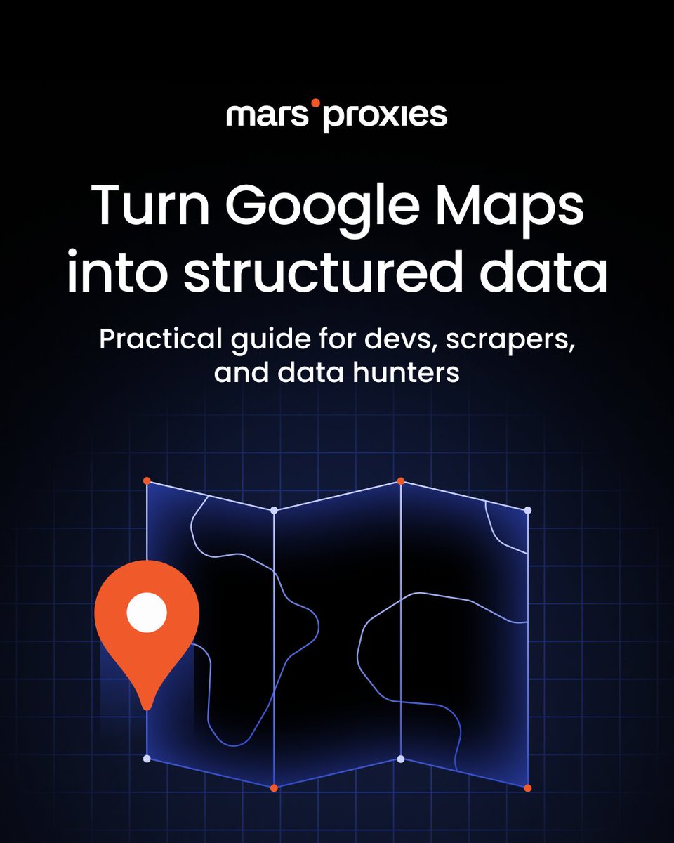 Google Maps holds a goldmine of business and location data. Learn how to extract it at scale using Python and proxies without triggering rate limits or blocks: marsproxies.com/blog/scrape-go…