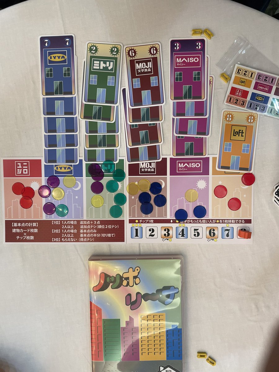 10/26(日)ぴよよ屋さん
ランチバッグゲームに参加しまーす
「ノッポリーナ」(4〜5人、20分〜、8歳以上)が試遊出来て、面白かったらその場で購入もできちゃうイベントです！
入場無料なので、ぜひ遊びに来てくださいねー😊