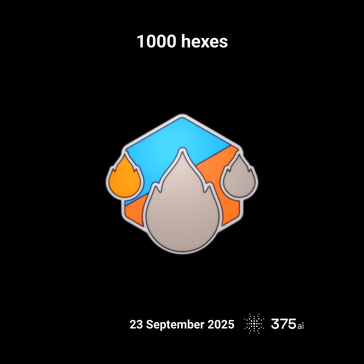 monke622's tweet image. I’ve just covered 1000 hexes on #375go! #discovergo