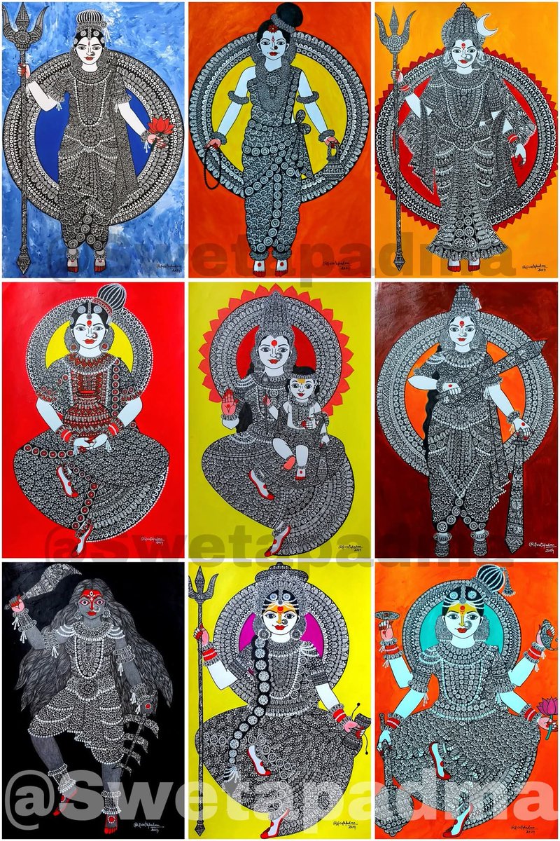 प्रथमं शैलपुत्री च द्वितीयं ब्रह्मचारिणी।
तृतीयं चन्द्रघण्टेति कूष्माण्डेति चतुर्थकम् ।।
पंचमं स्कन्दमातेति षष्ठं कात्यायनीति च।
सप्तमं कालरात्रीति महागौरीति चाष्टमम् ।।
नवमं सिद्धिदात्री च नवदुर्गा: प्रकीर्तिता:।
उक्तान्येतानि नामानि ब्रह्मणैव महात्मना ।।
#Navratri 
#DurgaPuja