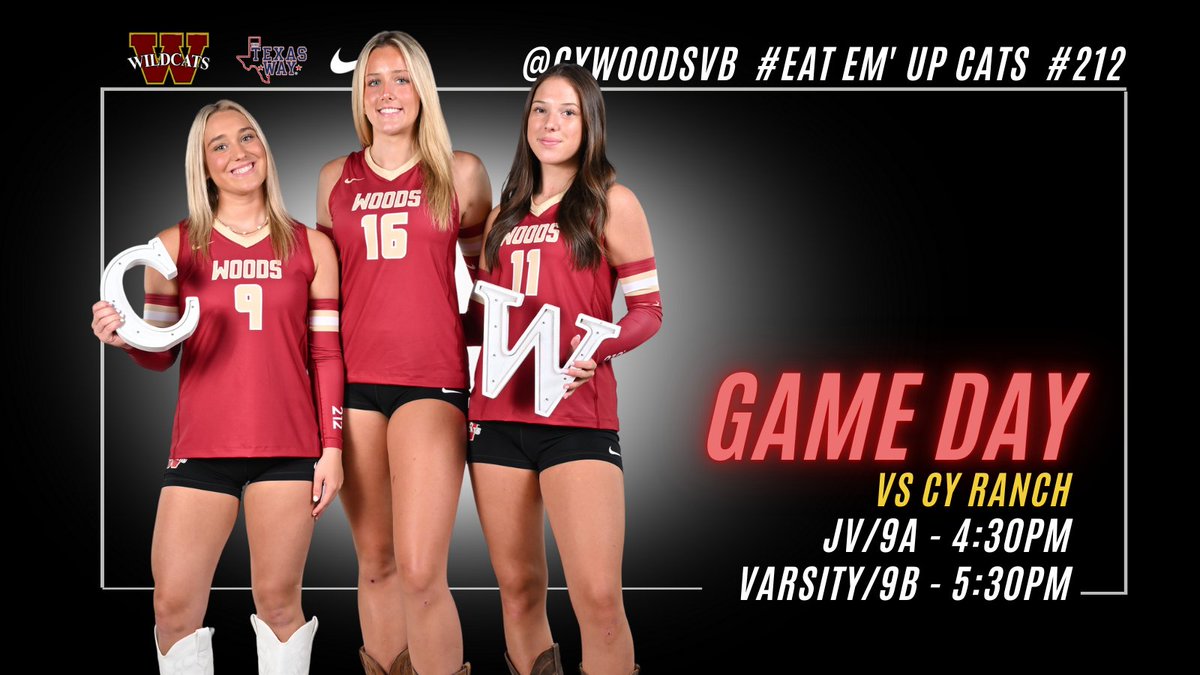 It's a GREAT day to have a GAME DAY! 🐾

Come out and get 📣LOUD📣 as we head to Ranch to wrangle those ponies! Let's, go WILDCATS!!!

#212