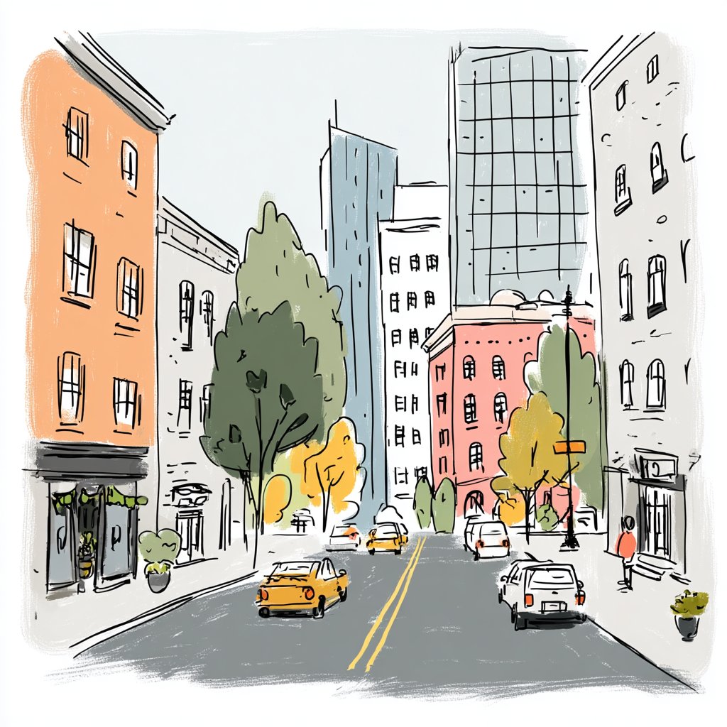 Artedeingenio's tweet image. Do you like urban sketching?
This sref is perfect for it:
--sref 1667575551
But you can also use it for children’s book illustrations or cartoons.
It’s a very versatile style 🗒️✏️