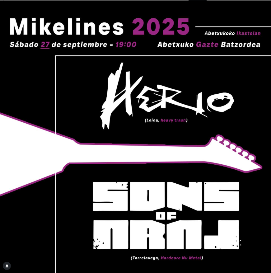 InfoGaztea's tweet image. Mikelines 2025⁣
📌Abetxuko⁣
📅irailaren 26tik 28ra / del 26 al 28 de septiembre⁣
tinyurl.com/yem9hjj9
#DFAlava #jaiak #musika #musica #gazteak #jovenes