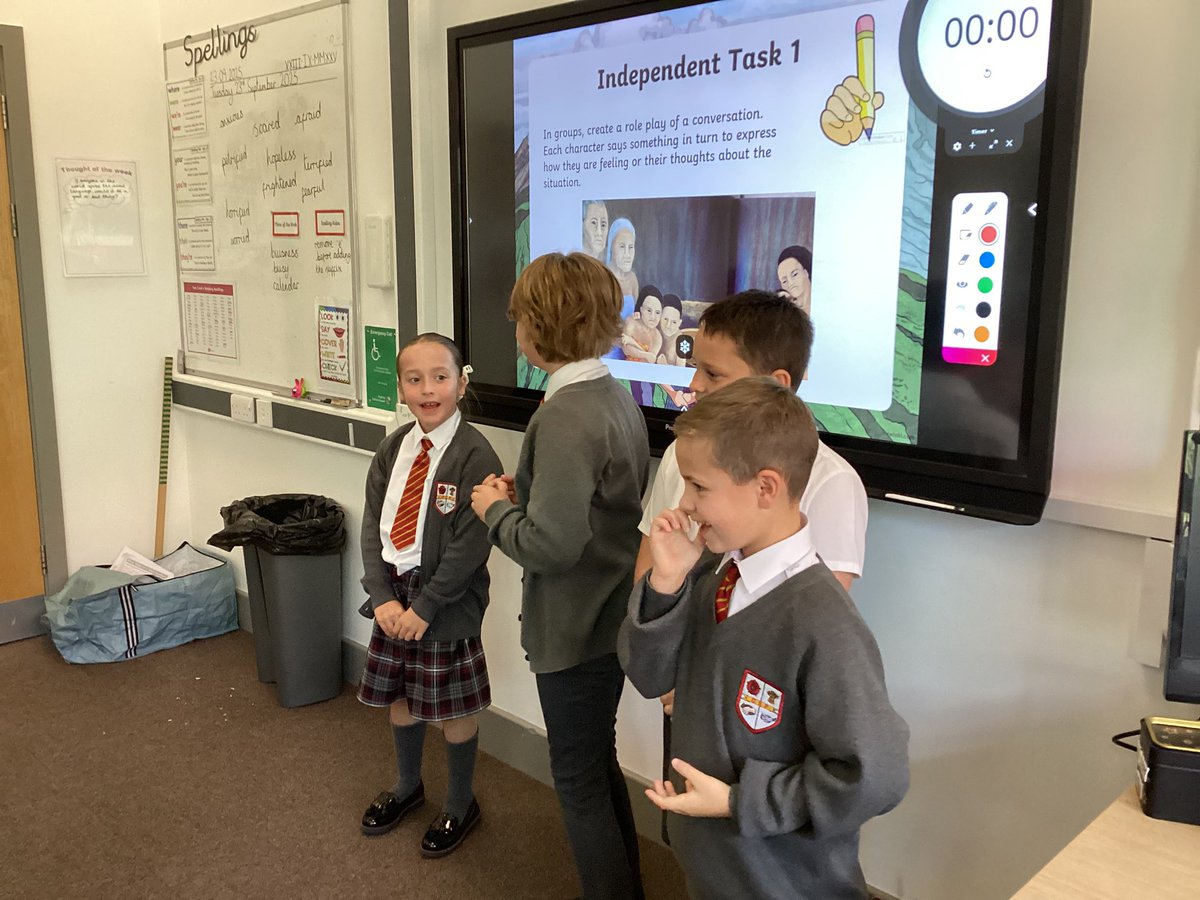 Beech Tree have been doing role play in English today to help infer feelings of characters!