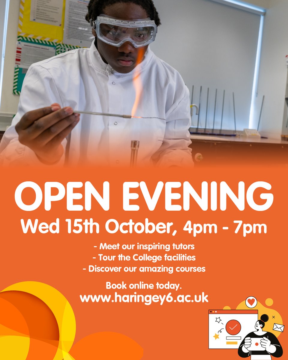 Ignite your passions at #HaringeySixthForm.
Come and see for yourself what makes us #MoreThanACollege on Wednesday 15th October 4-7pm.