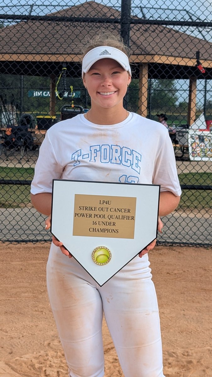 I'm so proud of my team <a href="/TForce2009/">TForce 09</a> this weekend for taking 1st place at the LP4U Strike Put Cancer Power Pool tournament! We fought hard and it paid off! Our overall record was 5-1! I batted .504 with 10 hits, 5 SB, 8 PO, and a 1.0 FPCT! #uncommited2028 #Hardwork