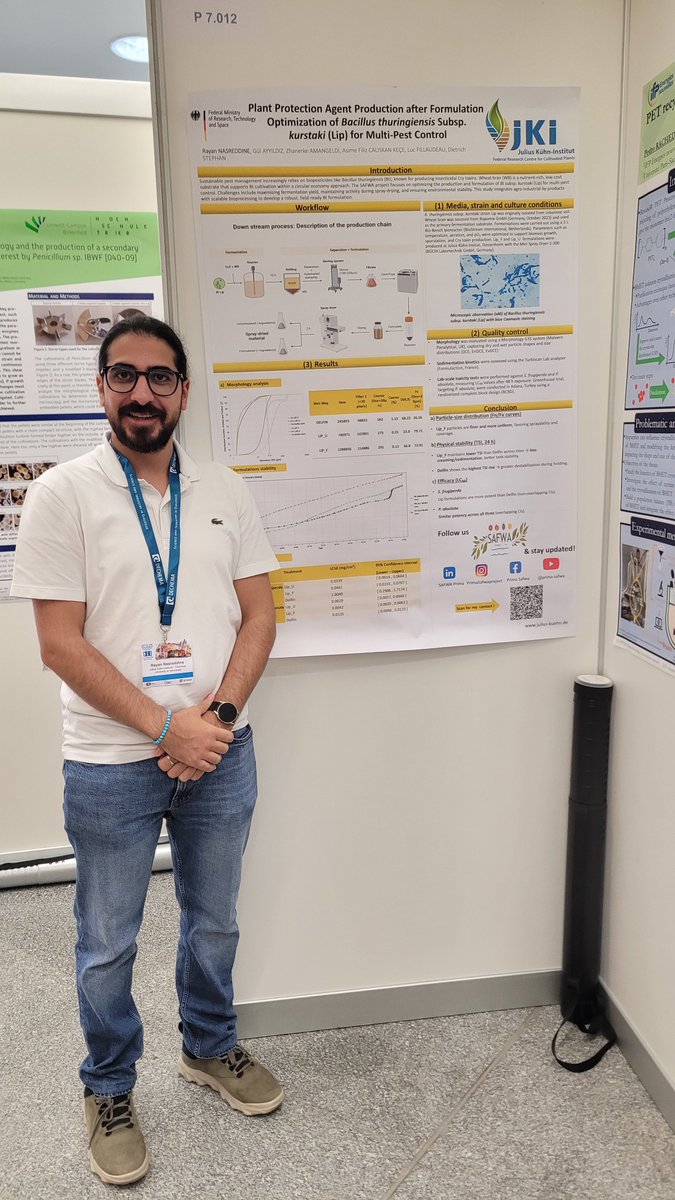 We contributed to the 12th ECCE &amp; 7th ECAB Congress (Lisbon, Sept 2025), presenting advances on digital hybrid modeling and formulation of Bacillus thuringiensis biopesticides.

Paving the way for sustainable pest management!
<a href="/PrimaProgram/">PRIMA Program Mediterranean Partnership 🇪🇺</a> #biopesticides