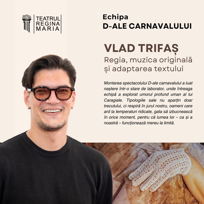 Ramona Nemeș, un interviu cu Vlad Trifaș la.liternet.ro/aBt2wT

Ramona Nemeș: Te reîntorci la Teatrul Regina Maria din Oradea, după ce ai montat Tartuffe în 2021. Cum simți că ai evoluat ca regizor de atunci și cum îi regăsești acum pe actorii Trupei "Iosif Vulcan" la câțiva …