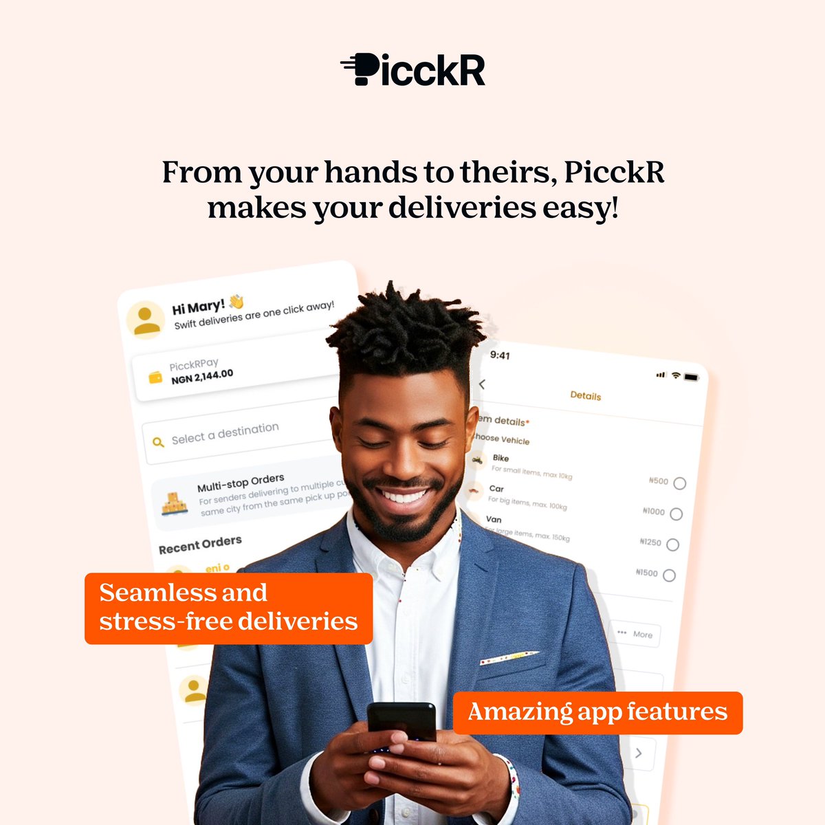PicckR's tweet image. Let us make your deliveries easier with the PicckR app. Join many others on the platform to:
✅schedule deliveries
✅place multi-stop order requests
✅experience community driven deliveries

From your hands to theirs, PicckR makes it easy!😉
#deliveryservice #DeliveryApp