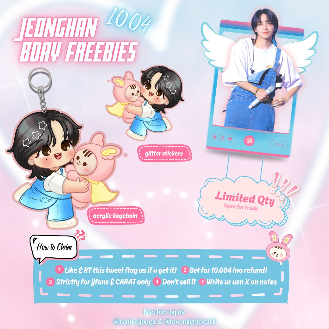 ˚ʚ♡ɞ˚𝑱𝒆𝒐𝒏𝒈𝒉𝒂𝒏 𝑩𝒊𝒓𝒕𝒉𝒅𝒂𝒚 𝑭𝒓𝒆𝒆𝒃𝒊𝒆𝒔𓂃 ࣪˖ ִֶָ🐇་༘࿐
─by <a href="/hanniejjongg/">sal🩷🩵</a> &amp; <a href="/moonlightpearll/">dinii 𐙚</a> 

❣︎ like &amp; rt 
❣︎ details on pict below
❣︎ strictly for jjfans &amp; carats INA
❣︎ JC anti DNI
❣︎ link will be open 10.10 at 20.10 WIB [ id.shp.ee/FAHrb6P ]