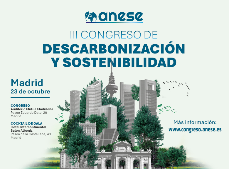 🔵 Desde EOS (como socios de <a href="/ANESEASOCIACION/">ANESE</a>), recomendamos que no te pierdas su III #Congreso de #Descarbonizacióny #Sostenibilidad", un encuentro clave para analizar la #actualidaddel #sectorenergético. 
 
 📆 Jueves 23/10📍
 
 🔗 Entradas👇👇
congreso.anese.es
