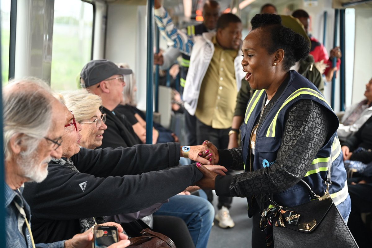 Happy #TravelTuesday . The vibe onboard the #PeoplesTrain with local tourist ready to explore <a href="/SANParks/">SANParks</a> <a href="/CapePointSA/">CapePoint</a> . 
#AccessWeek #PeoplesTrain