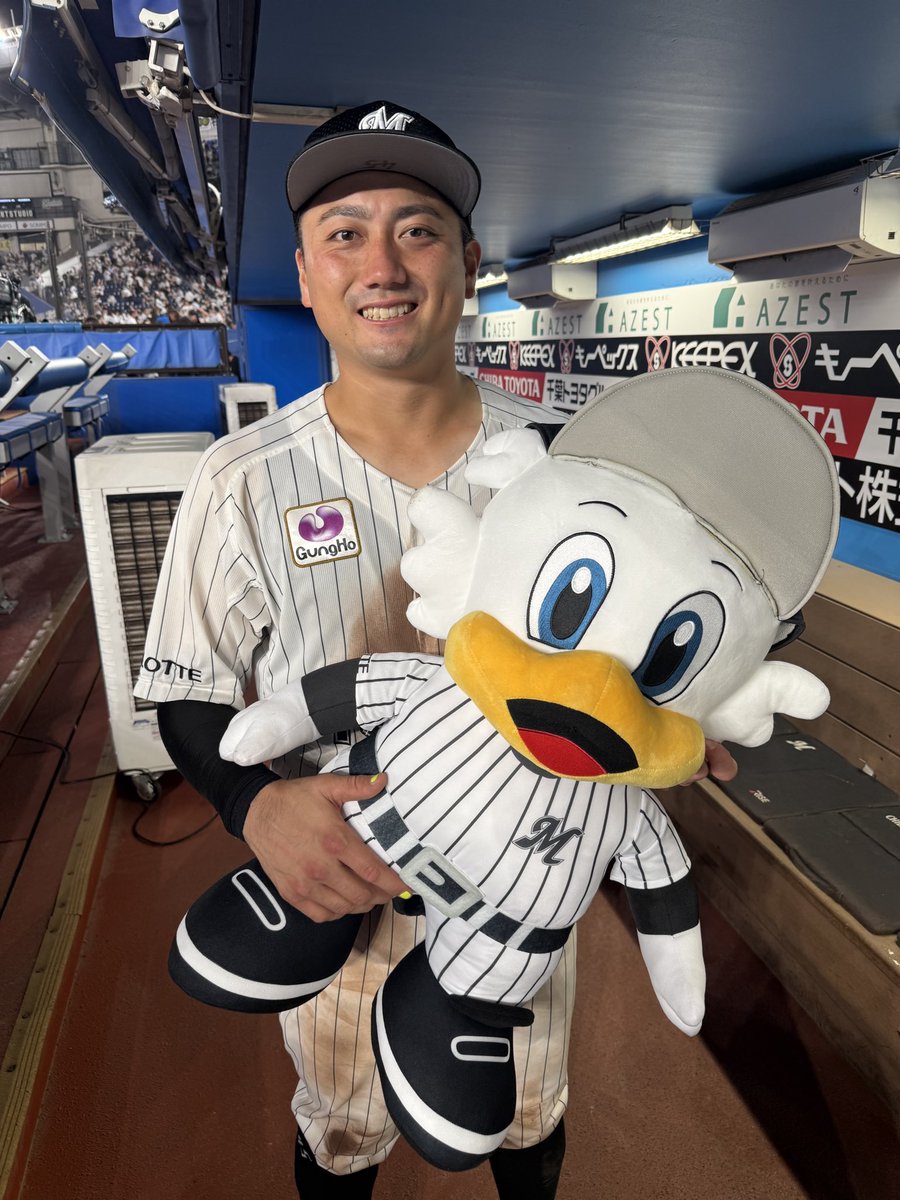 今季初先発マスクで見事完封リレーに導いた #植田将太 選手！
#chibalotte #広報