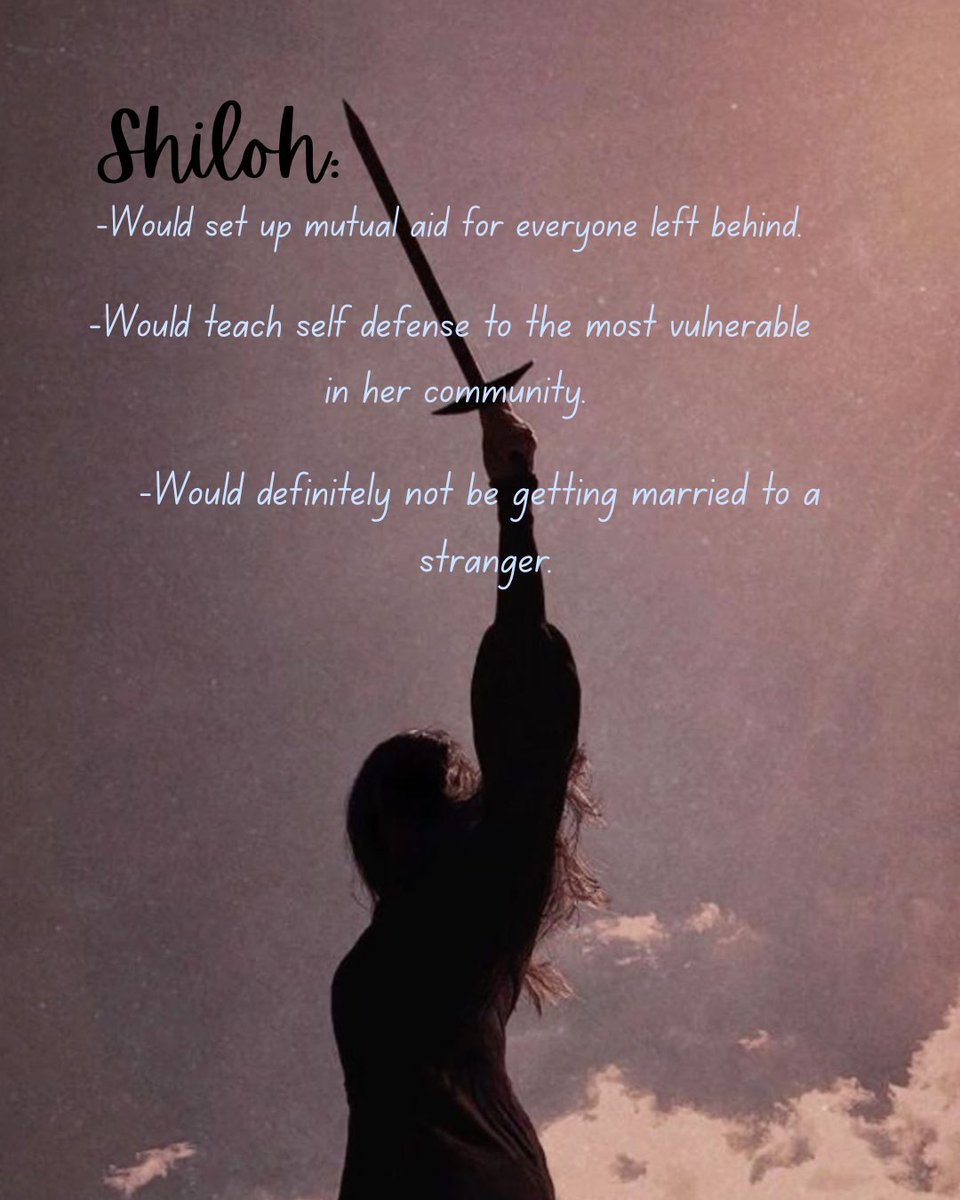 mickeyblackpens's tweet image. How the characters of WHEN MOUNTAINS CRUMBLE would handle the Rapture.
⛰️Childhood Friends to Lovers
⛰️Appalachian Setting
⛰️Gender Swapped Robin Hood
⛰️Bodyguard Romance
⛰️Feels Out of Time
*please read the pictures. They get cut off* 
#UnhingedPit #CS #D #R #NA