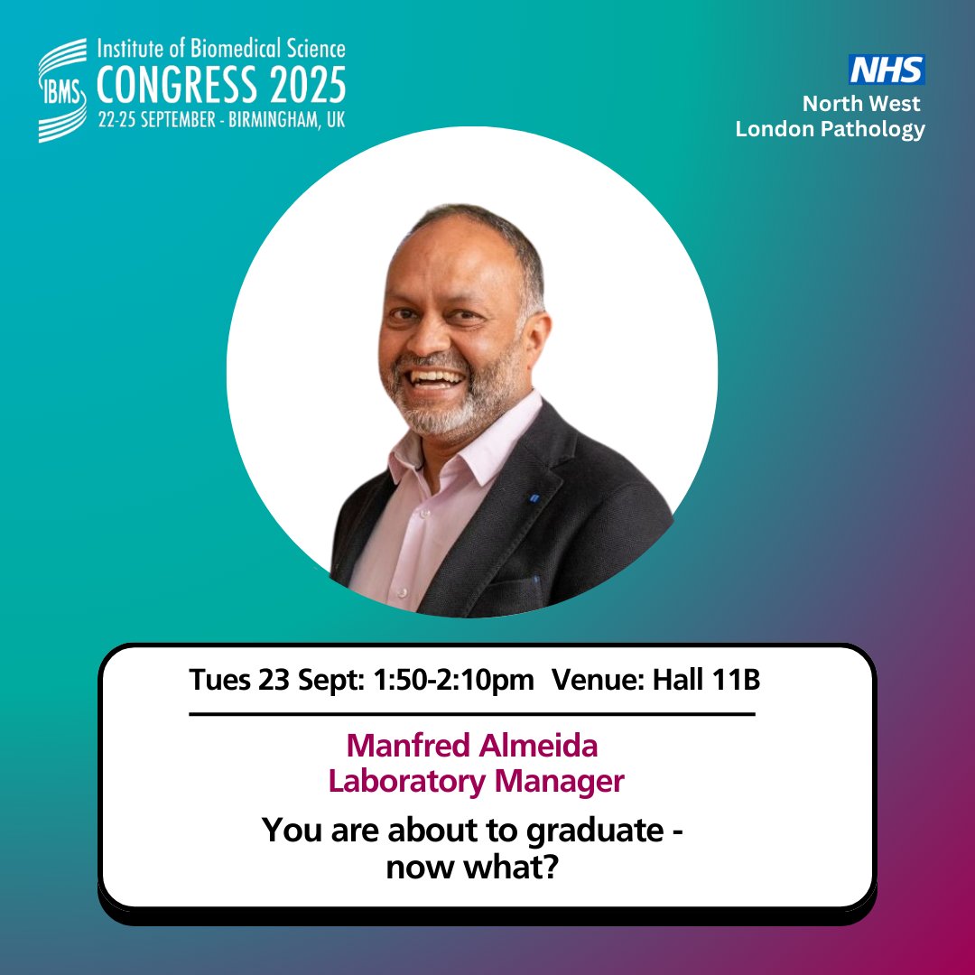 Manfred Almeida, Laboratory Manager, will be giving a presentation at 1:50PM in Hall 11B:

'You are About to Graduate - Now What?' ✨

Don't forget to come and talk to us and get some freebies at Stand 917 😁

#IBMSCongress2025 #TeamNWLP