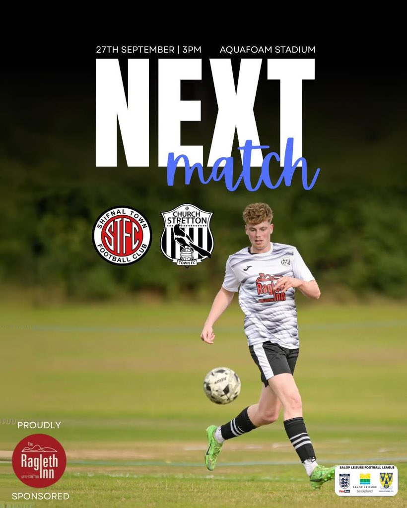 Away again this weekend! 🚗

A trip down the M54 to Shifnal, where we look to build on our positive start ⚫️⚪️

#UTS #upthestretton #supportlocal