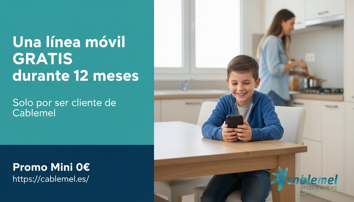 📉 0€ durante 12 meses. Ni un € más.
⏳ Esta oportunidad termina el 30 de septiembre: línea móvil adicional GRATIS con llamadas ilimitadas y 1GB.
🤑 Ahorra sin cambiar de compañía.
✅ Exclusivo para clientes Cablemel.
🚀 Hazlo ahora en cablemel.es
#melilla #cablemel